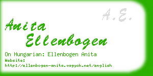 anita ellenbogen business card